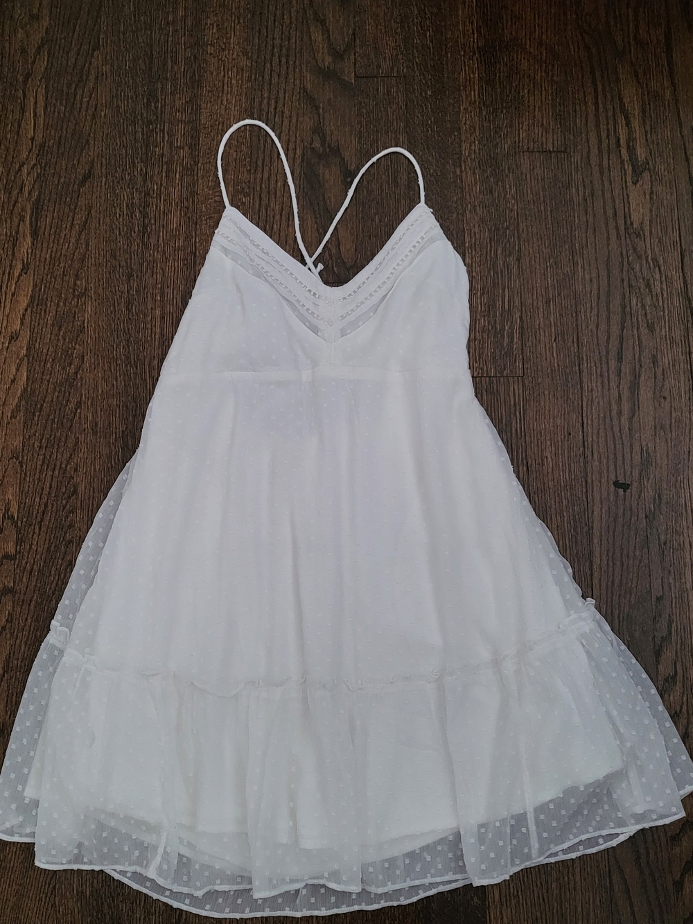 Abercrombie & Fitch White Polka Dot Slip Dress